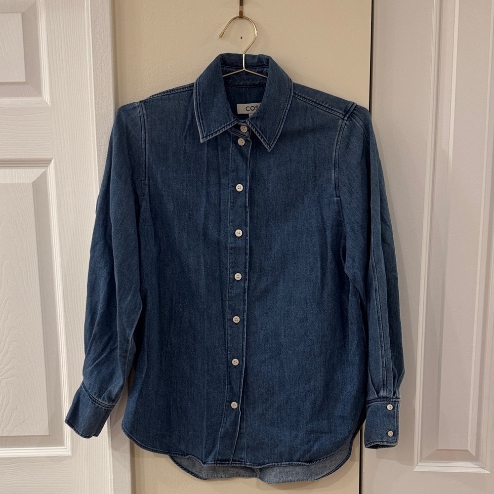 COS Dark Blue Denim Shirt